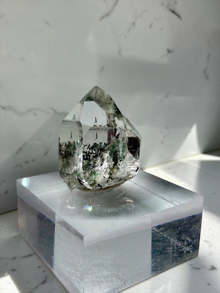 Pristine High-Altitude Quartz with Green Chlorite – Himalayas, India | River Walkers Minerals