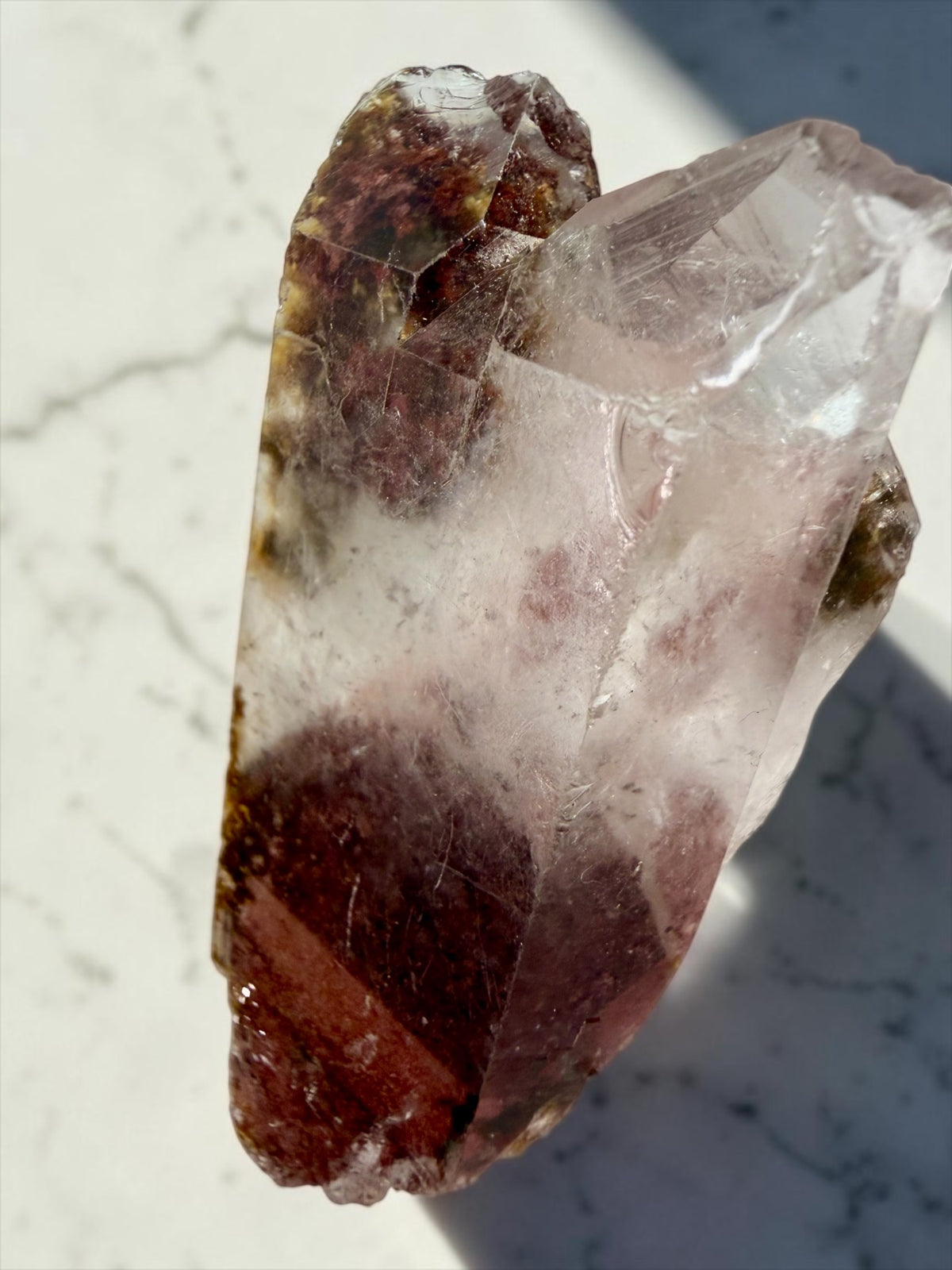 Hematite “Sunset” Phantom Quartz With Goethite & Chlorite Inclusions- India | River Walkers Minerals