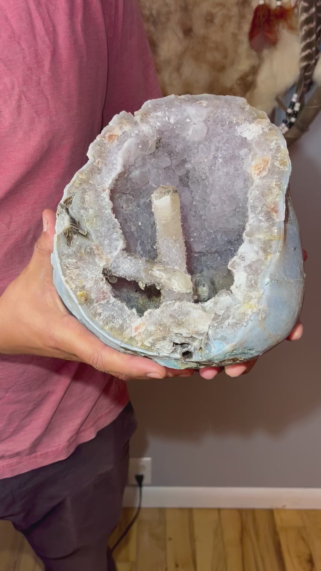Extraordinary XXL Amethyst Geode With UV Calcite and Japan